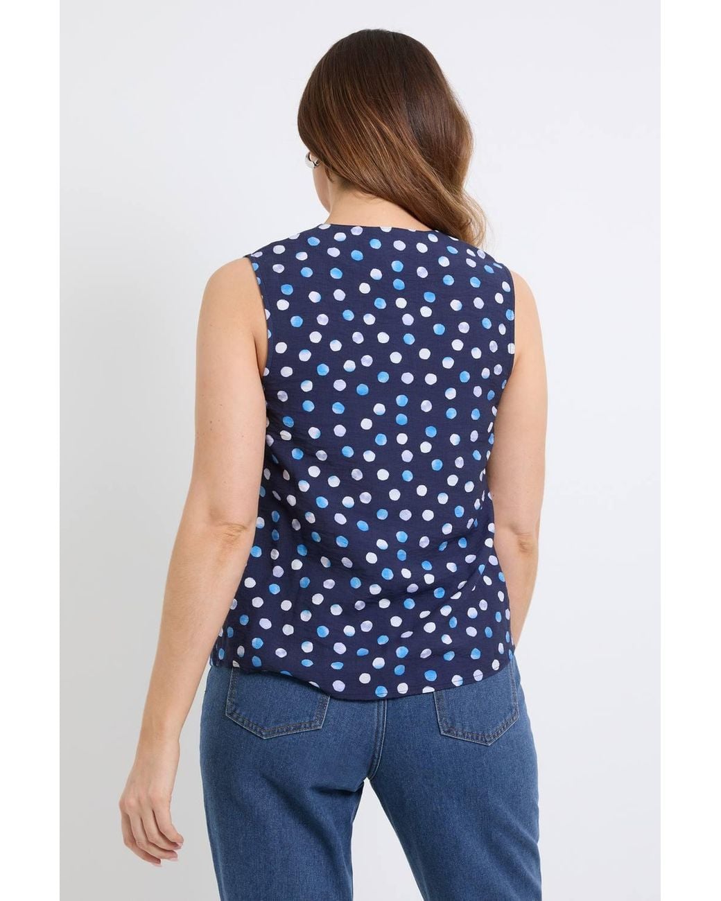 Wallis Blue Pleated Zip Detail Cami Top