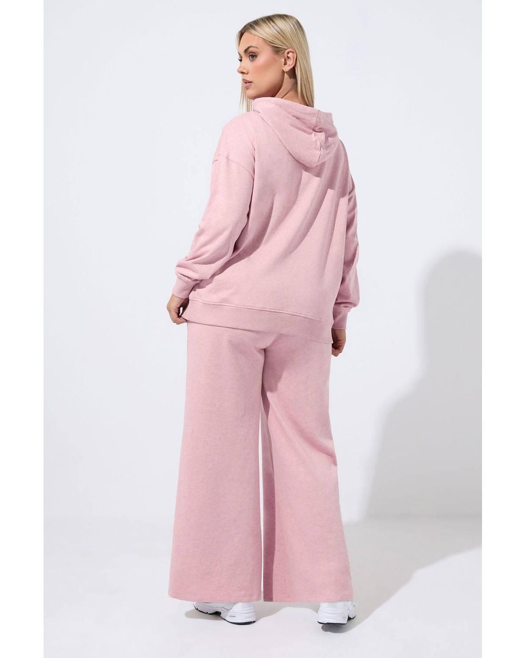 Yours Pink Hoodie & Wide Leg Jogger Set