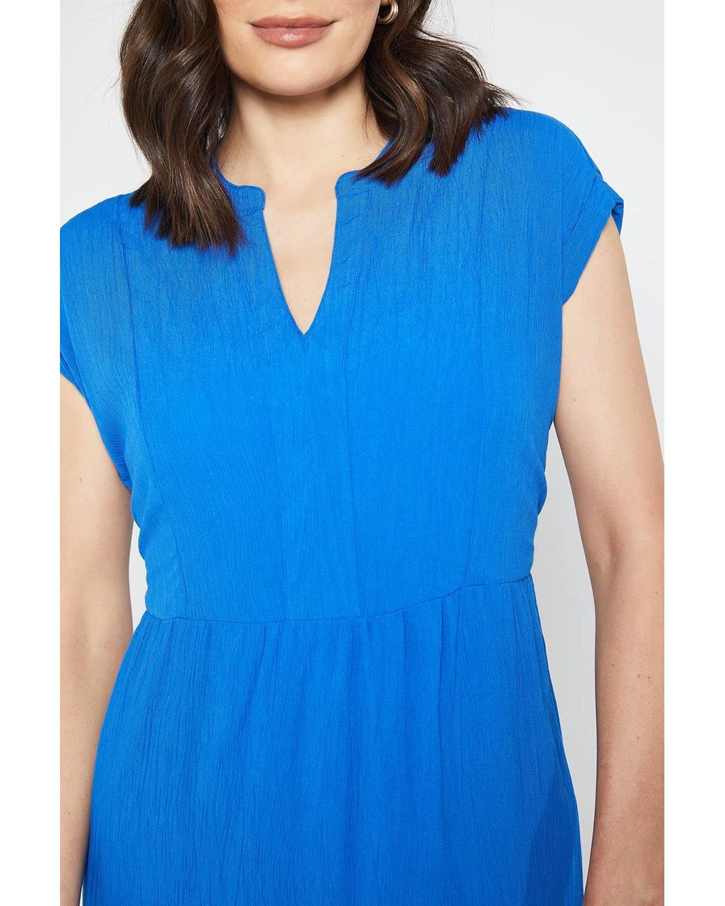 Wallis Blue Summer Cheesecloth Maxi Dress