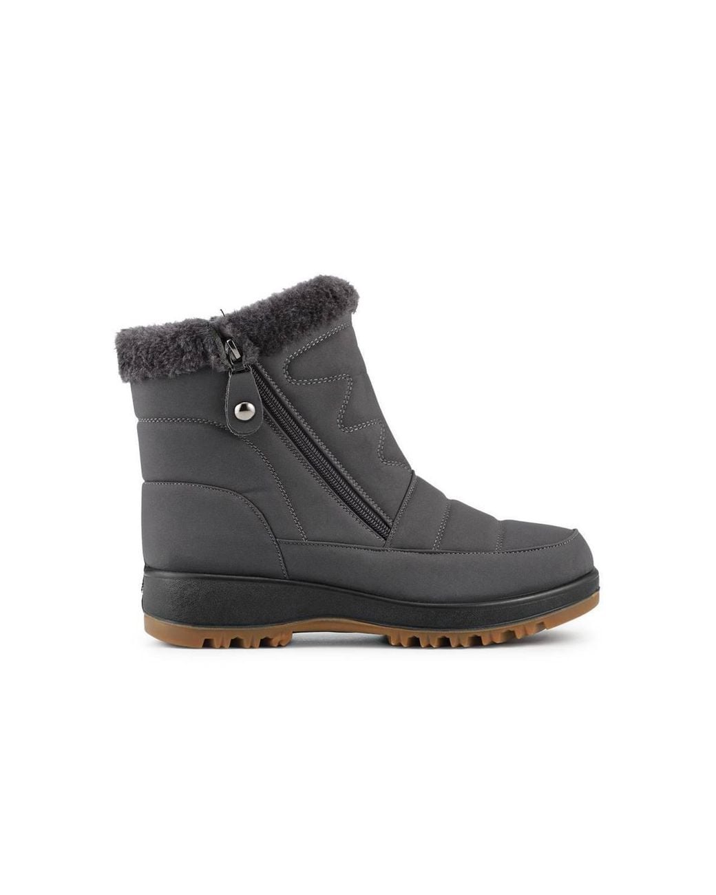 Pavers Black Warm Lined Twin Zip Weather Boots