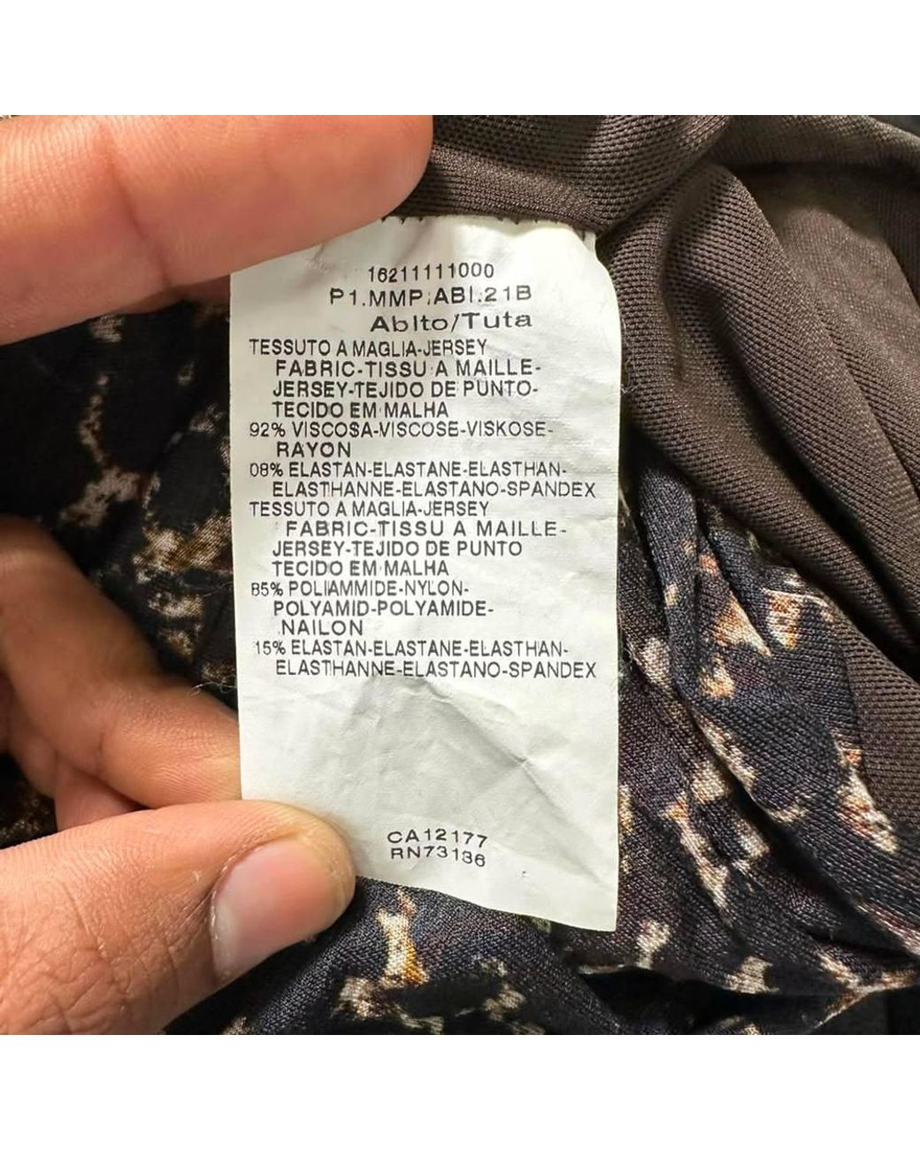 Max Mara Black Preloved Printed Midi Dress