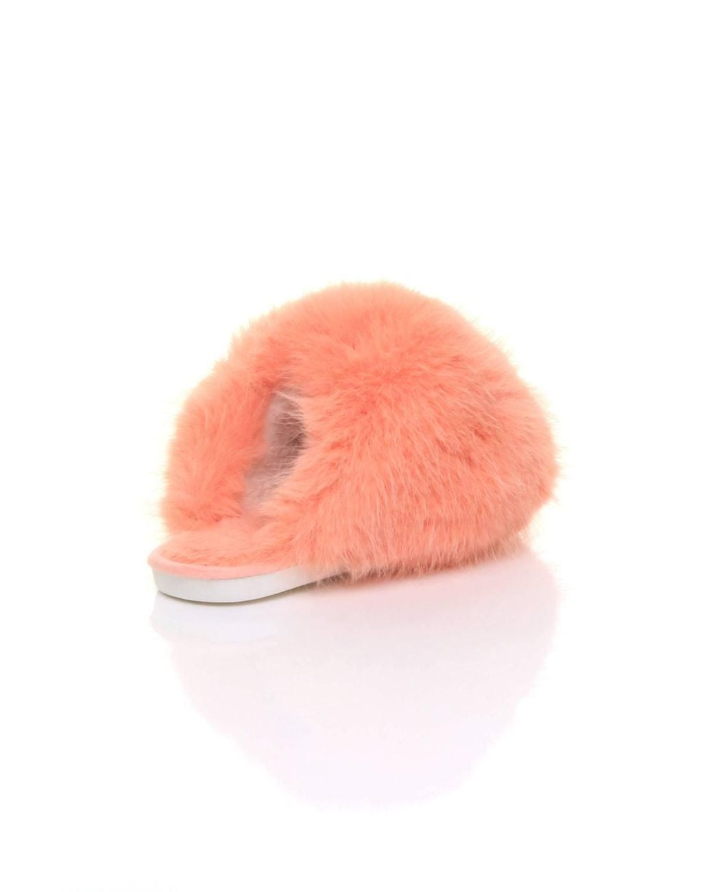 AJVANI Gray Slip On Mule Fluffy Indoor Slippers