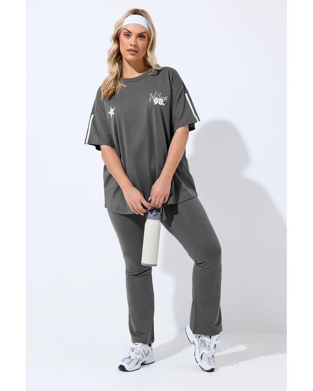 Yours Black Active Flared Leggings