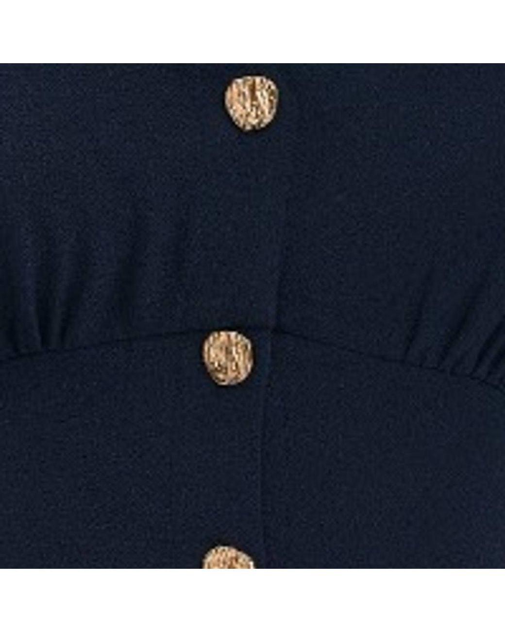 Finery London Blue Caprice Long Sleeve Crepe Midi Dress