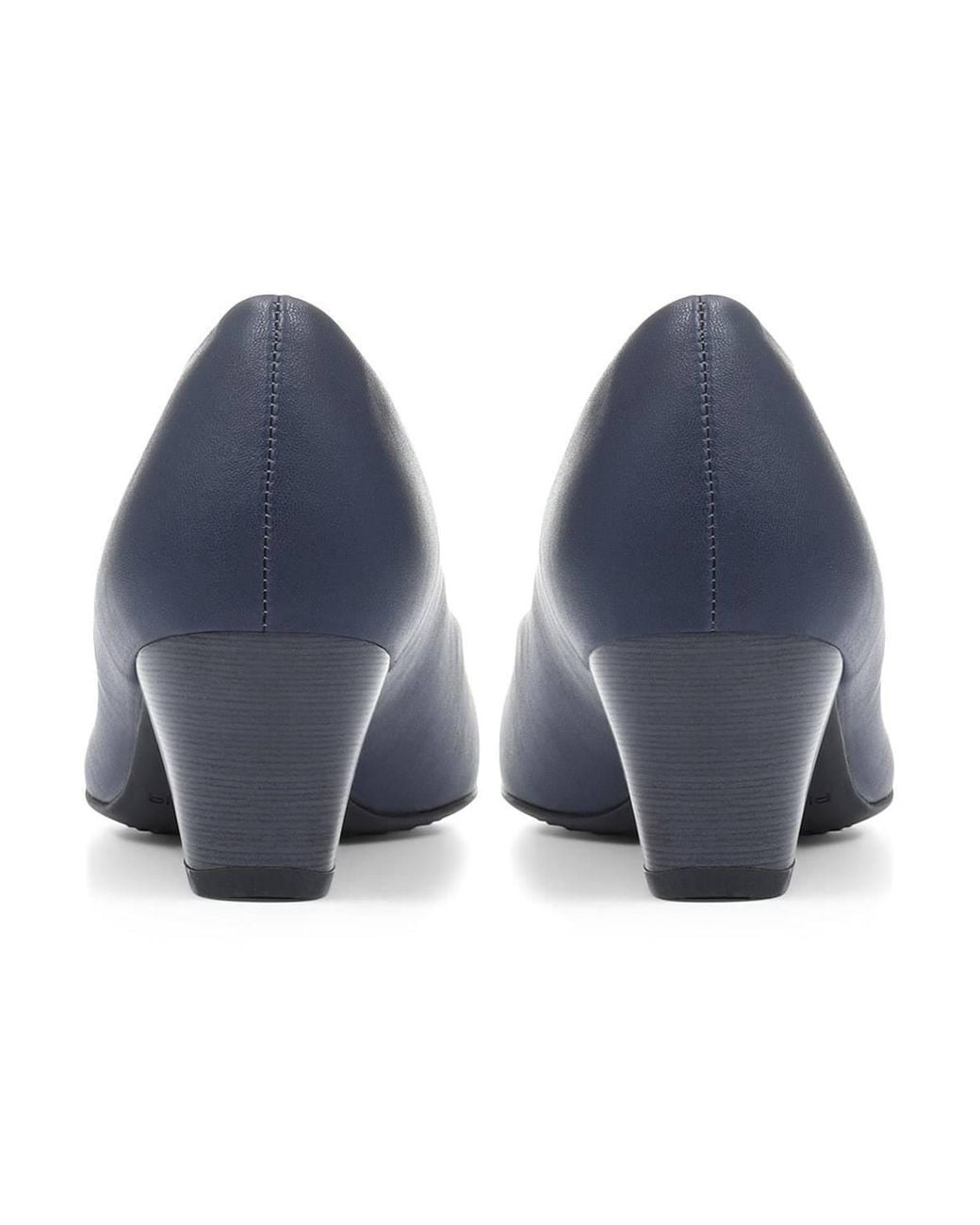 Pavers Blue Heeled Court Shoes