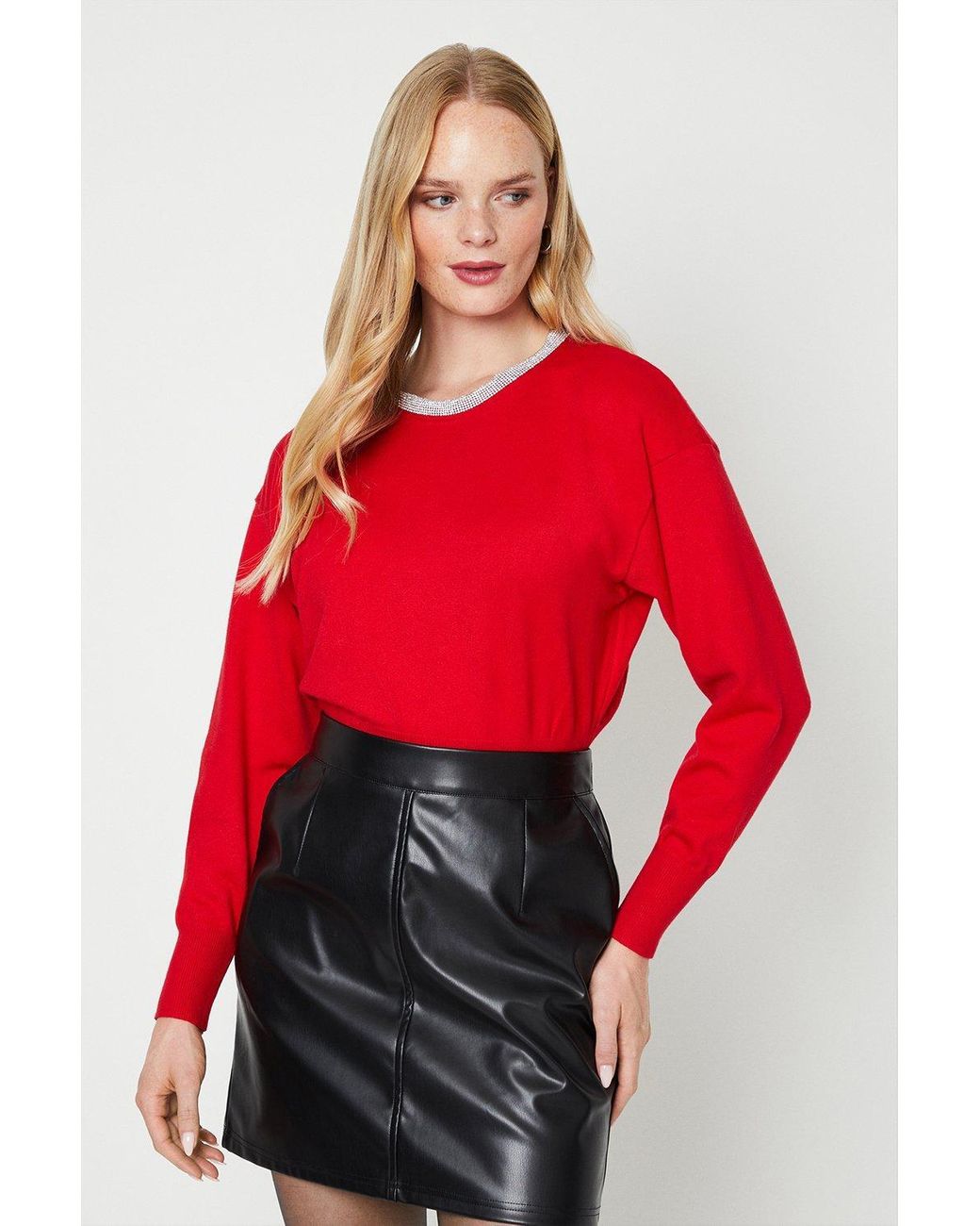 Red batwing deals jumper