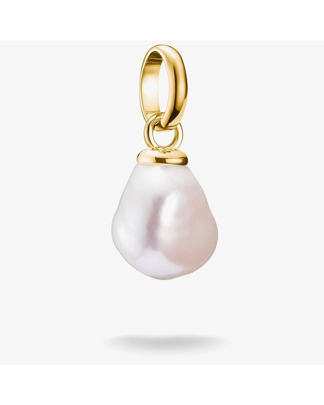 Thomas Sabo White Charm Club Connect Plated Freshwater Pearl Charm Cc1282-430-14