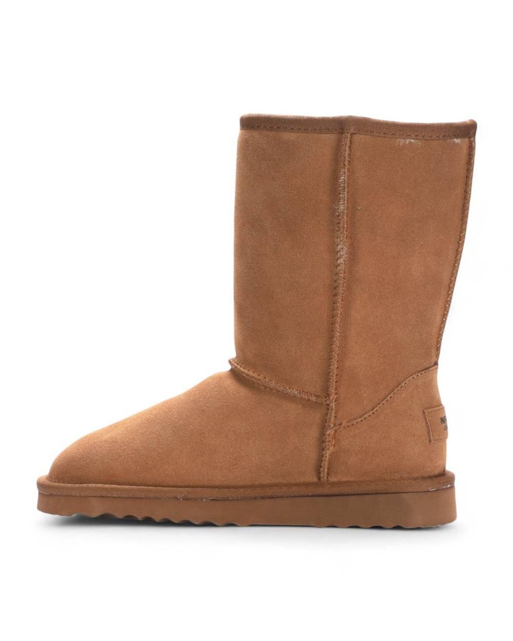 Infinity Leather Brown Genuine Sheepskin Suede Slip-On Ankle Winter Boots