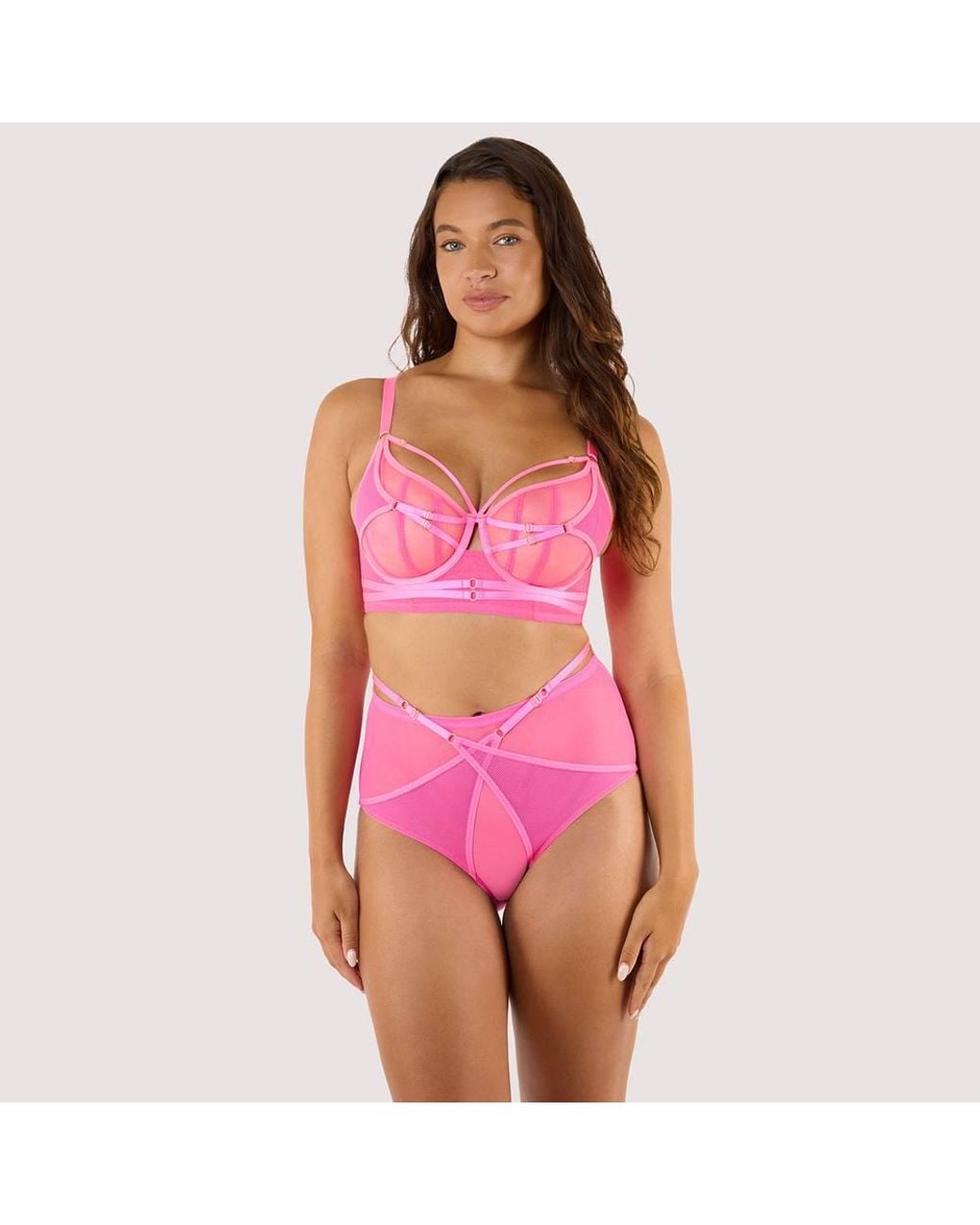 Playful Promises Pink Eddie Neon Crossover High Waist 'Brief'