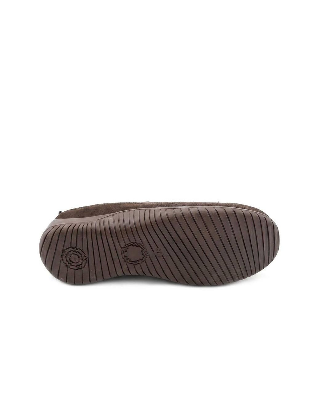 Pavers Brown Wide Fit Leather Slip-On Shoes W/ Zip Fastening