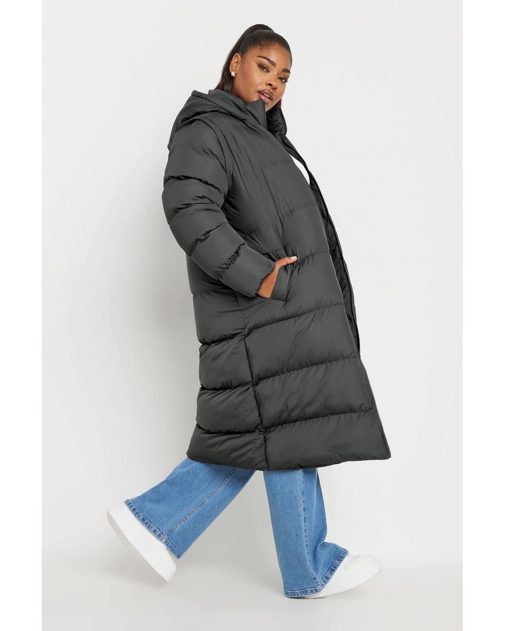 Yours Blue Padded 2-In-1 Puffer Coat