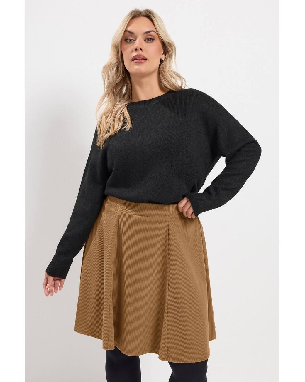 Yours Natural Corduroy Skirt