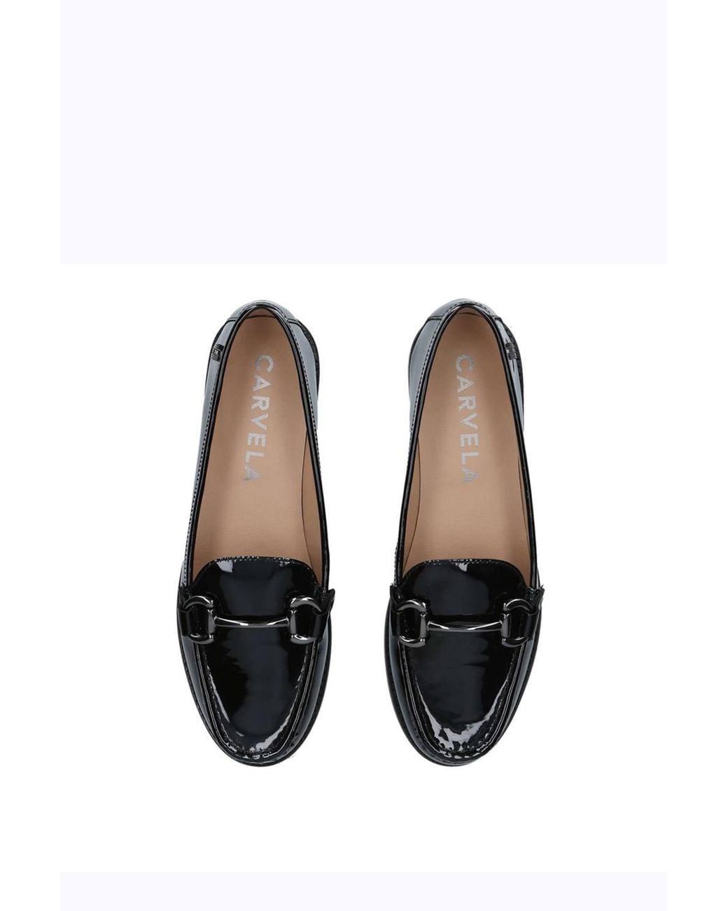 Carvela Kurt Geiger Black 'Snap' Leather Patent Flats