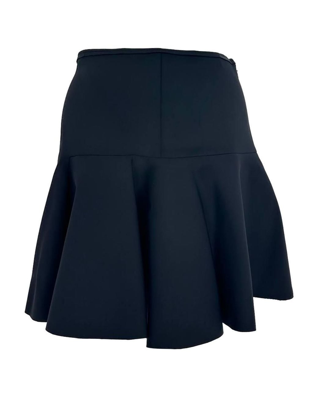 Lanvin Blue Preloved Ruffled Hem Mini Skirt
