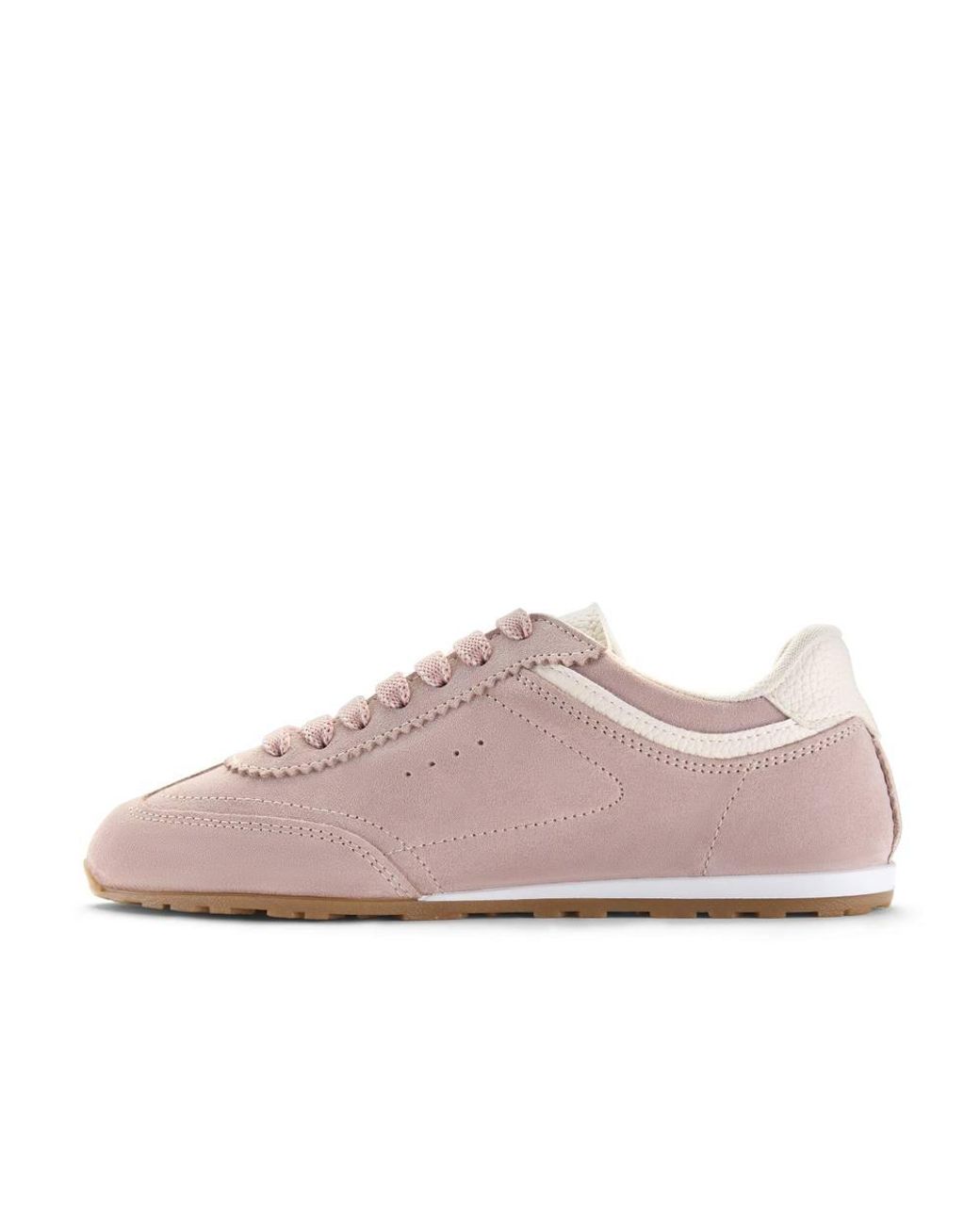 Clarks Pink Lorenza Lace Light Suede Trainers