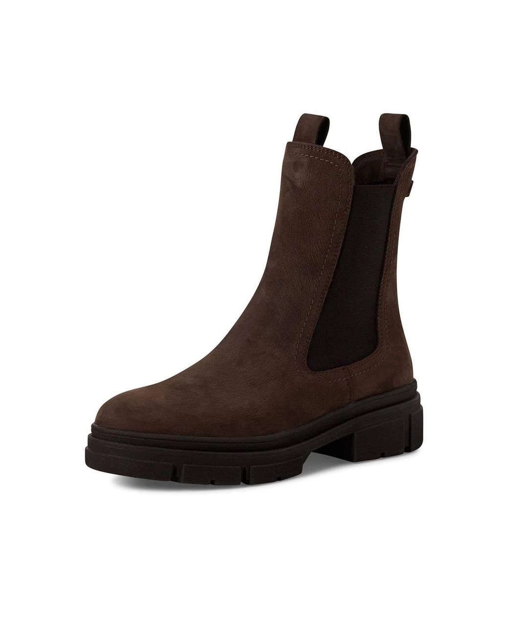 Infinity Leather Brown Tamaris Leather Classic High Pull-On Chelsea Ankle Boots