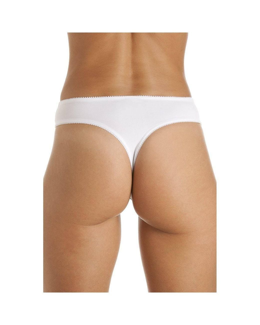 CAMILLE White Two Pack Micro-Fibre Control Thongs