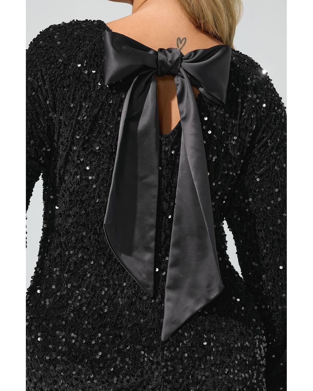 Yours Black Velvet Sequin Shift Dress