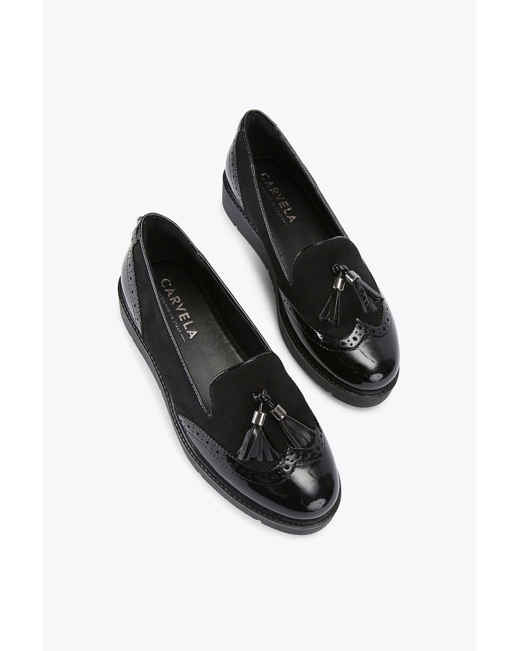 Carvela Kurt Geiger Black 'Sky Brogue' Flats