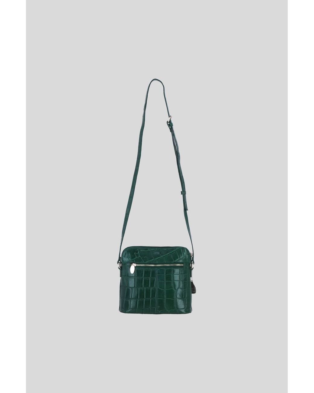 Ashwood Leather Green Genuine Leather Crossbody Bag W/ Adjustable Strap