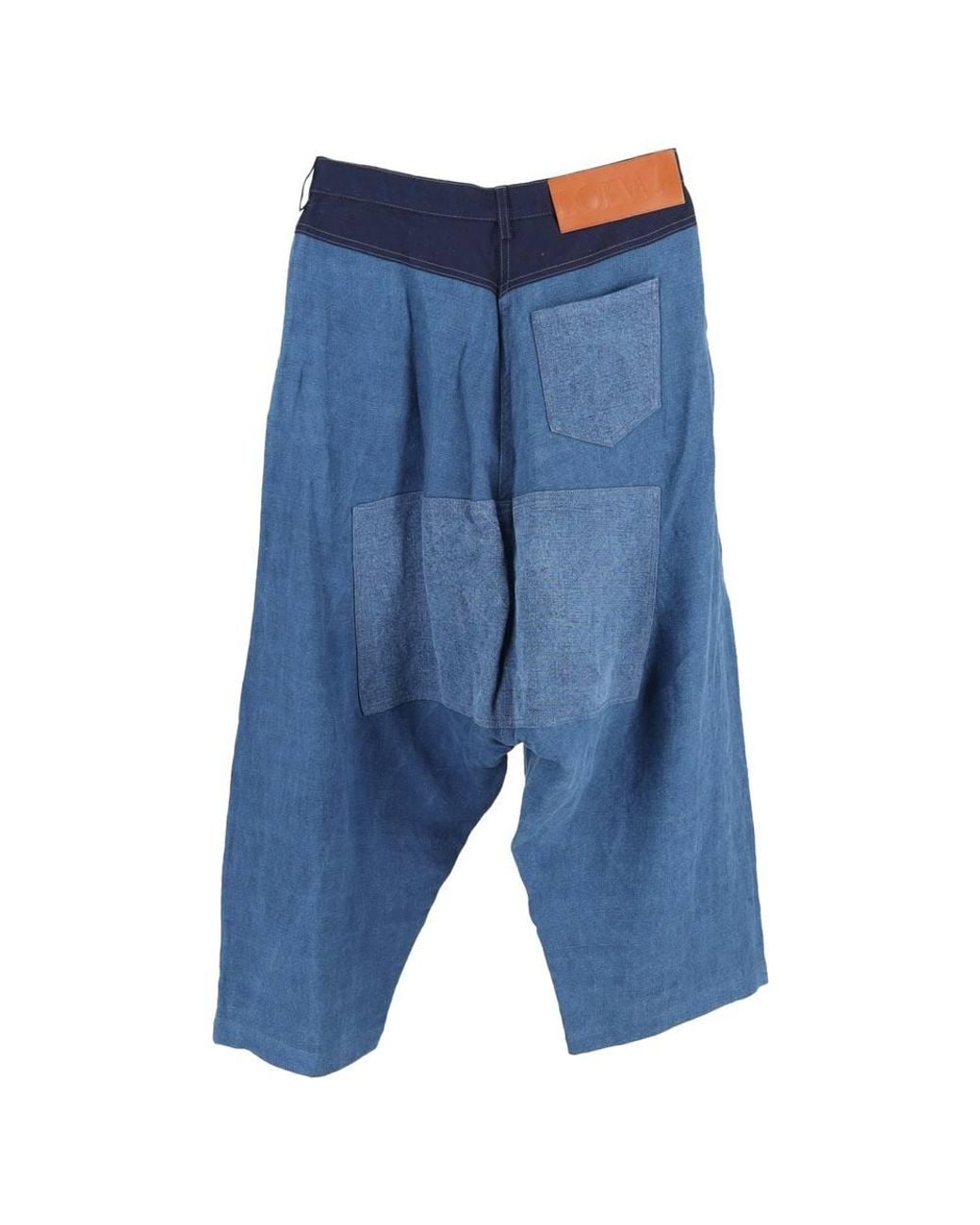 Loewe Blue Preloved High Rise Pleated Jeans