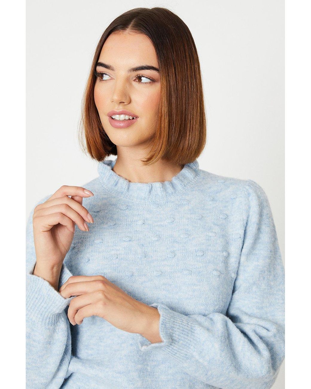 Lofty puff sleeve crew on sale sweater