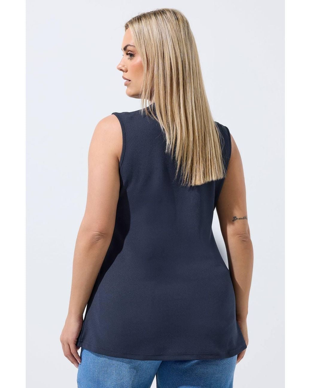 Yours Blue Seam Detail Waistcoat