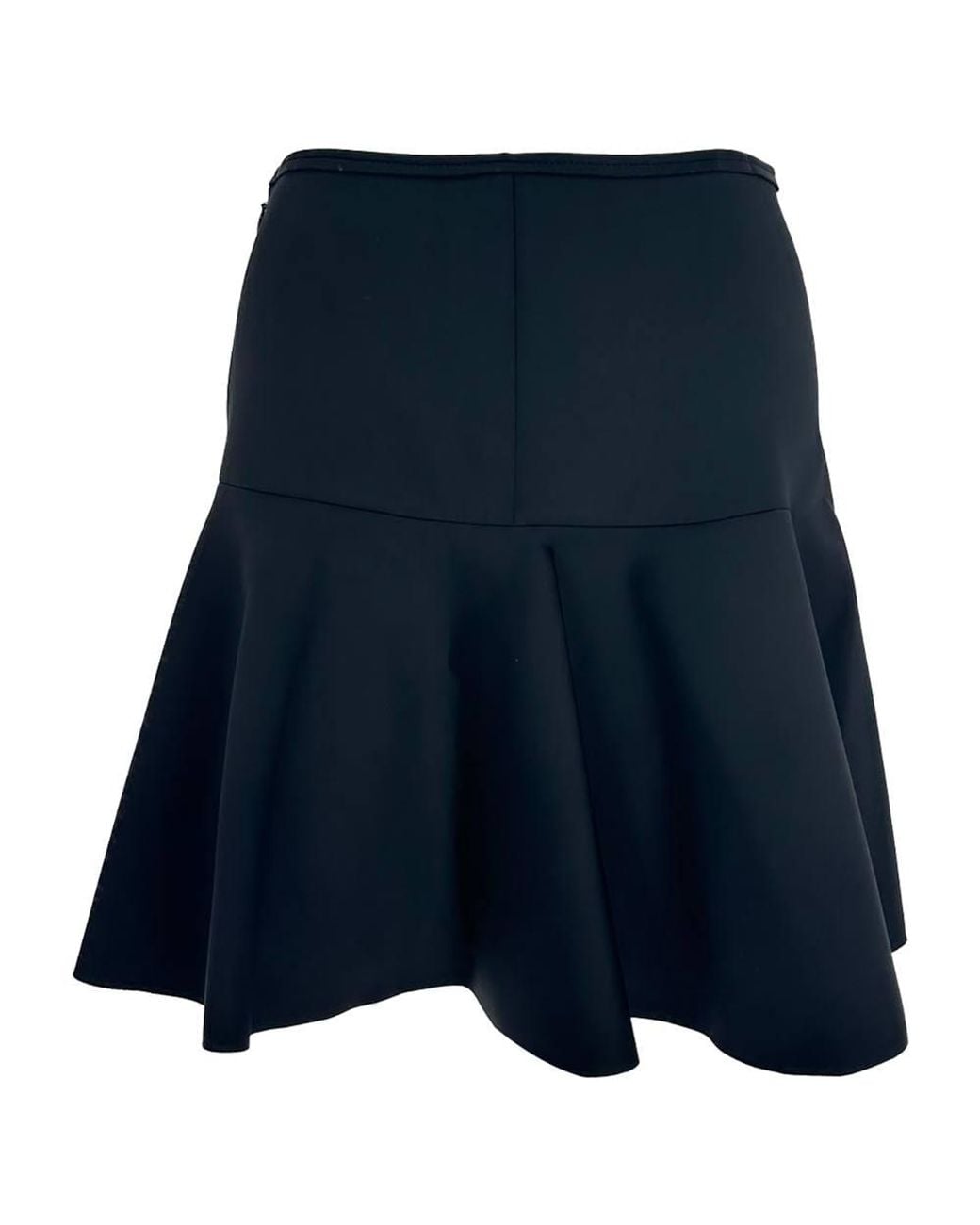 Lanvin Blue Preloved Ruffled Hem Mini Skirt