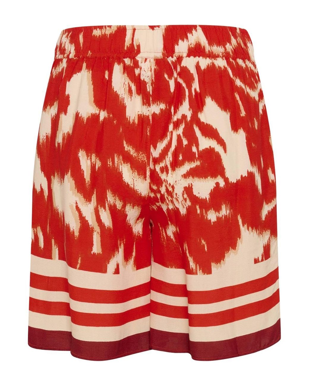 Saint Tropez Red High Waisted Loose Fit Shorts