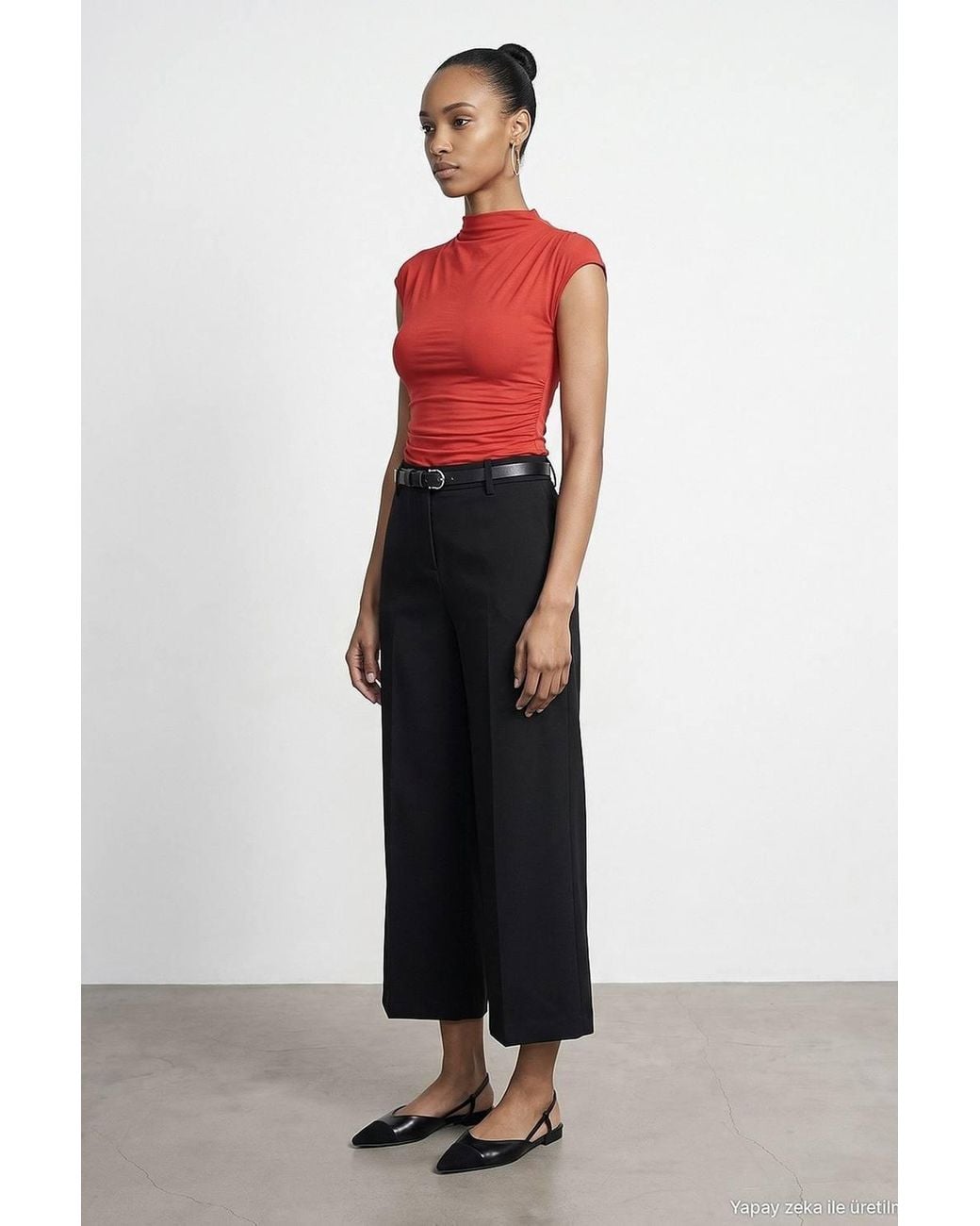 Dilvin Red Straight-Leg Pants