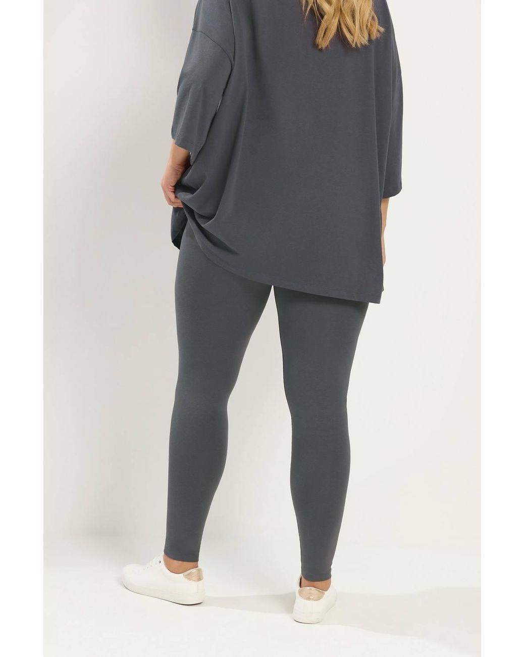 Yours Black Cotton Leggings