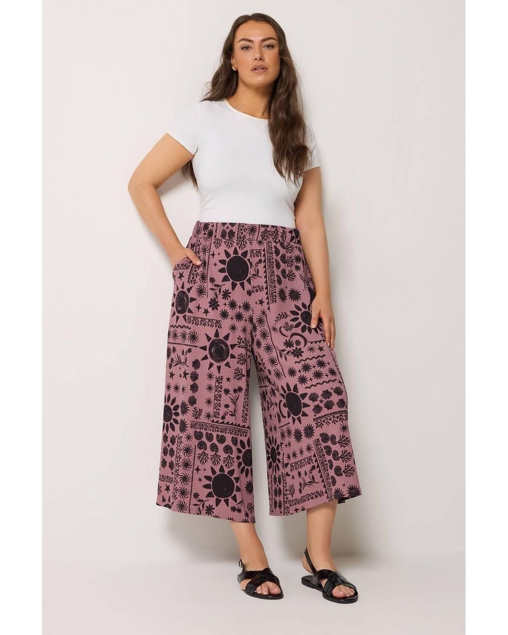 Yours Celestial Textured Culottes
