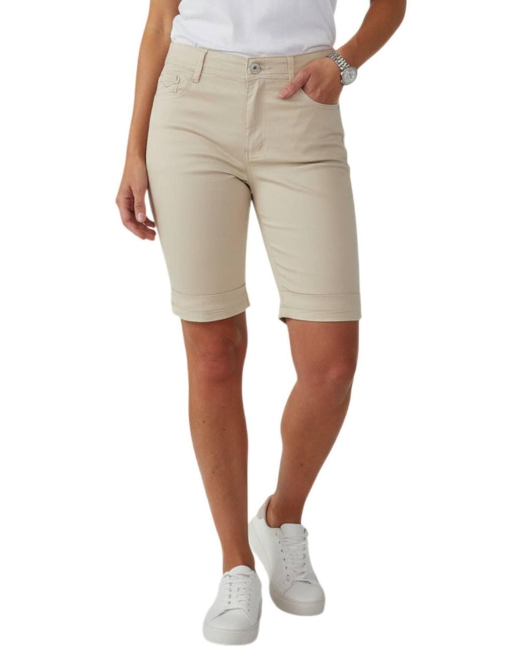 Paulo Due Natural Bermuda Chino Shorts