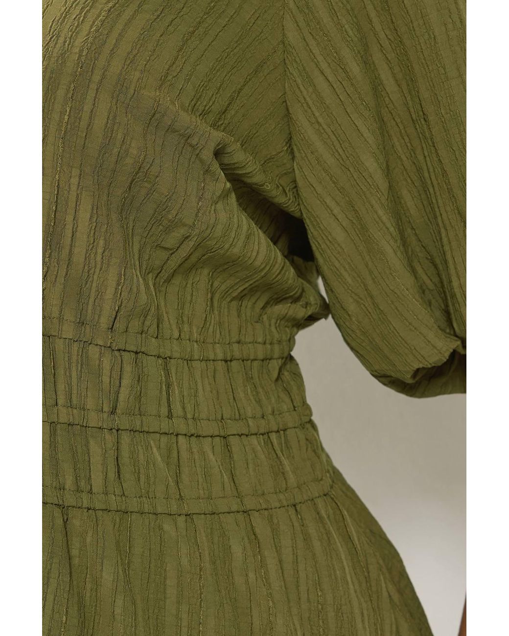 Yours Green Puff Sleeve Blouse