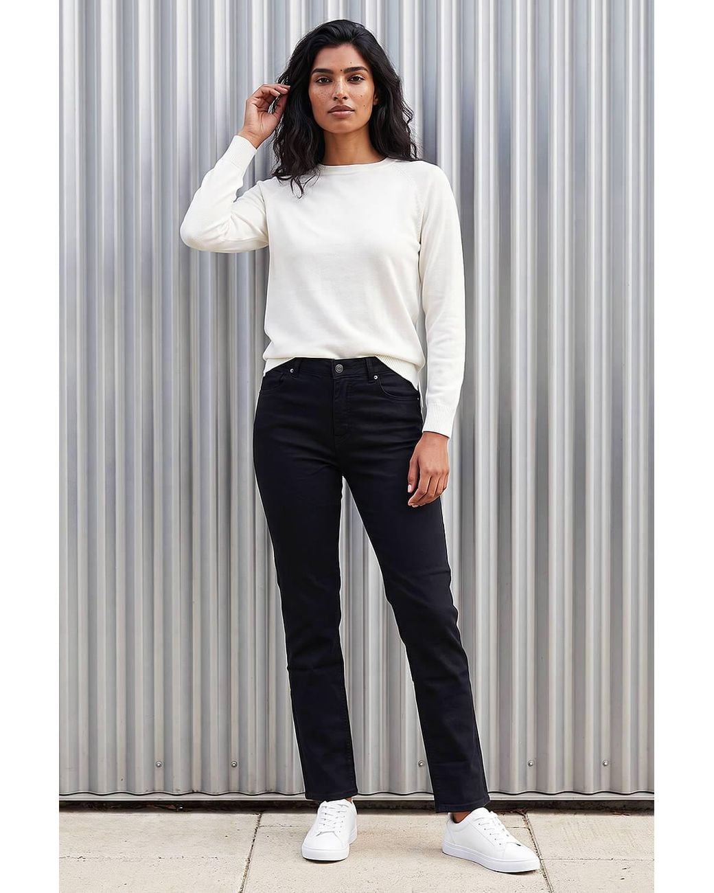 Roman Black Slim Leg Stretch Jeans