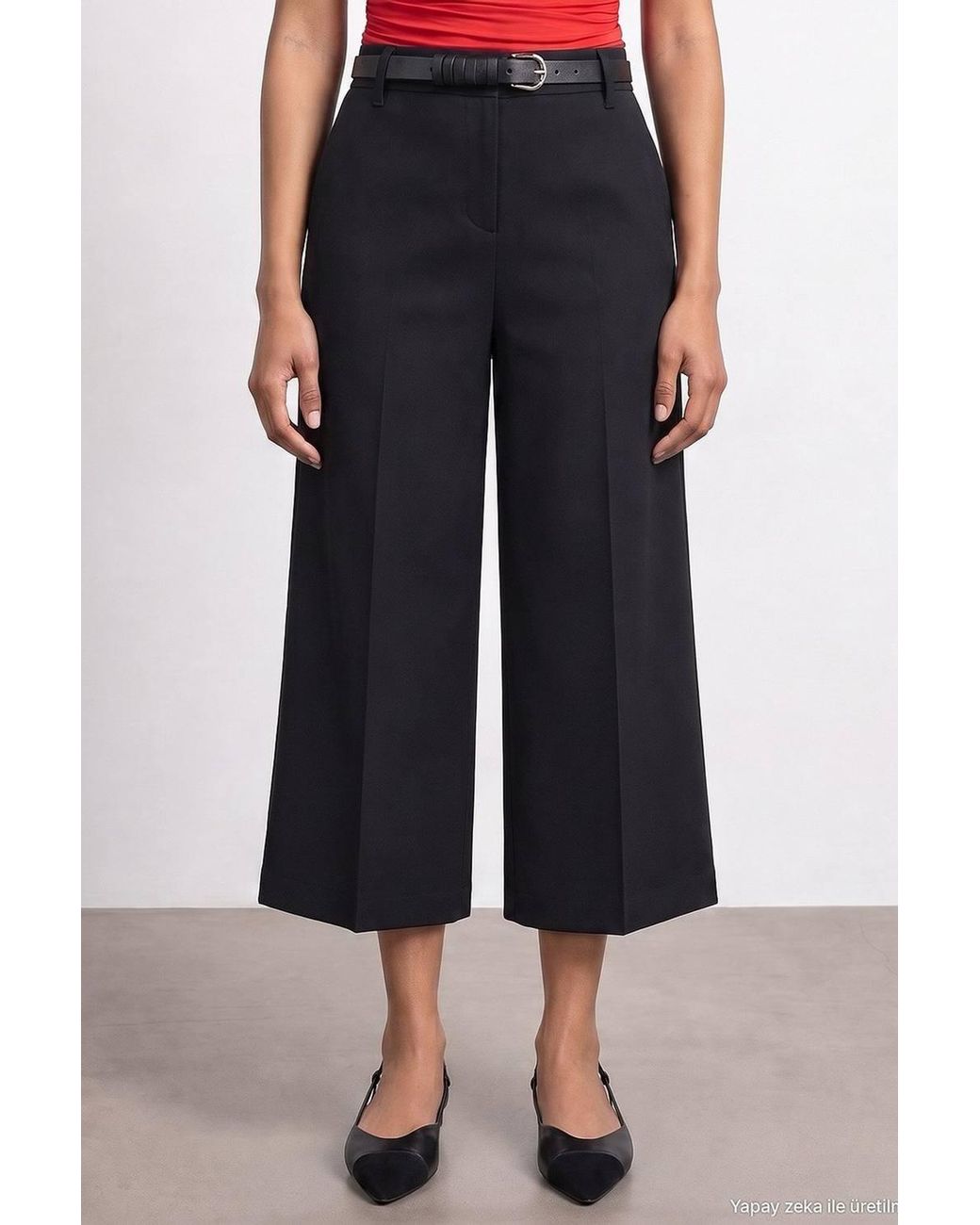 Dilvin Red Straight-Leg Pants