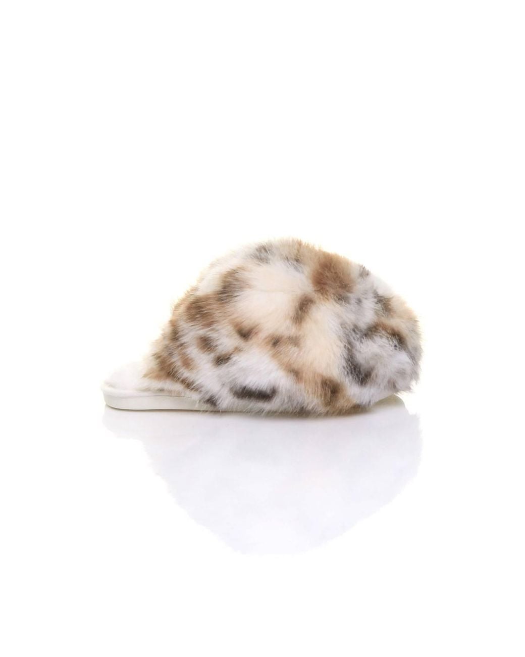 AJVANI Gray Slip On Mule Fluffy Indoor Slippers