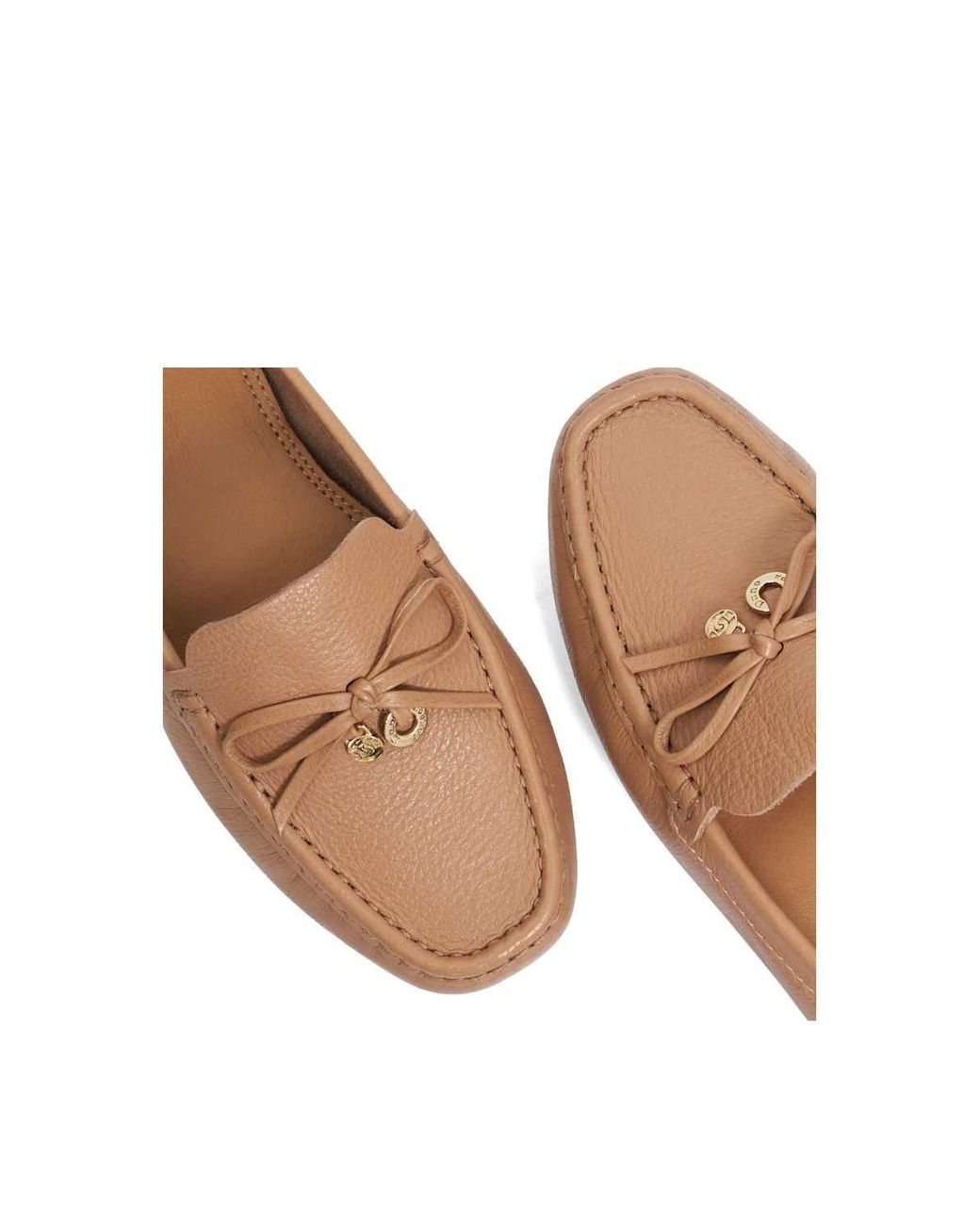 Dune White Wide Fit 'Grip' Leather Loafers
