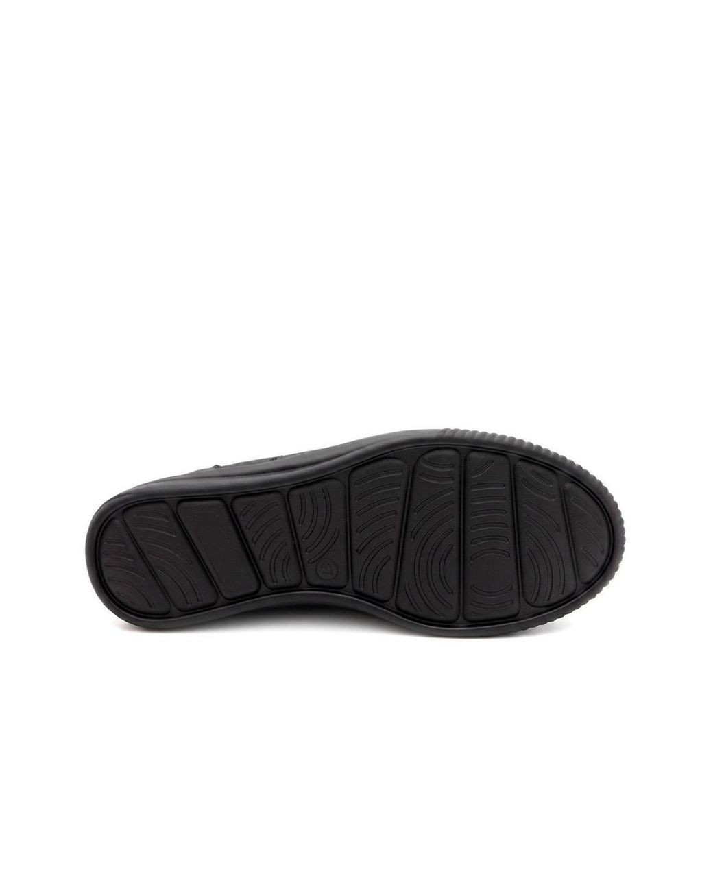 Pavers Black Casual Lace Up Platform Trainers