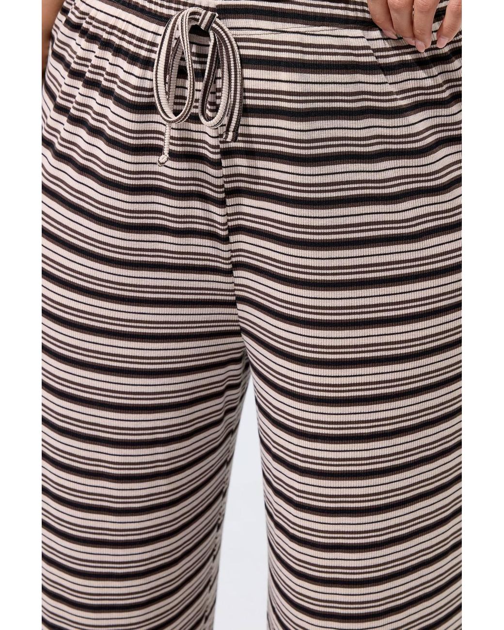 Yours Multicolor Stripe Ribbed Wide Leg Trousers
