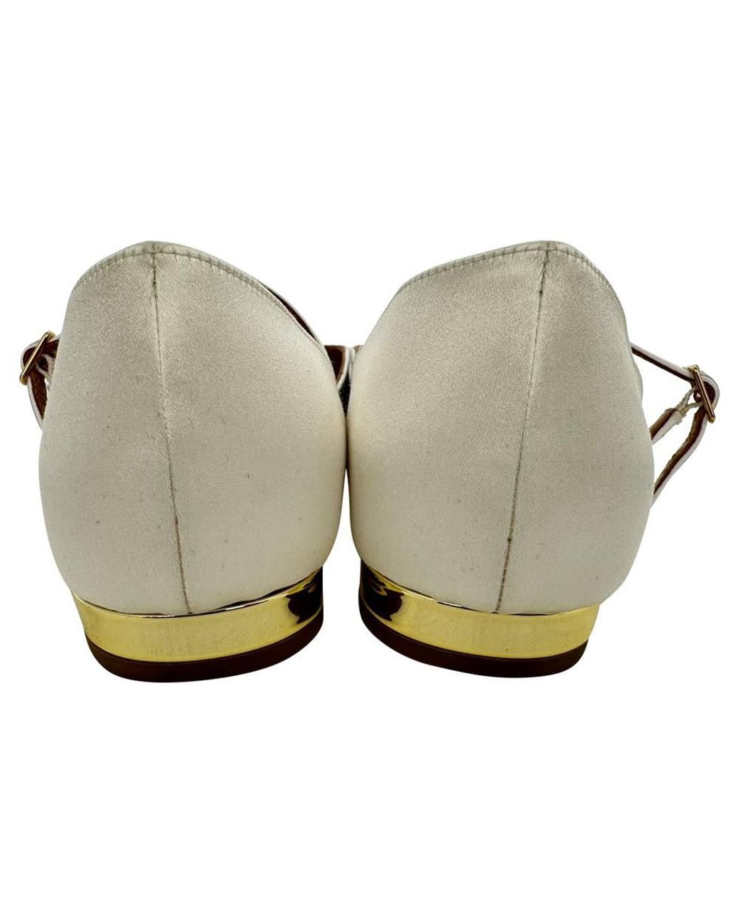 Aquazzura Metallic Preloved Bellezza Ballet Flats