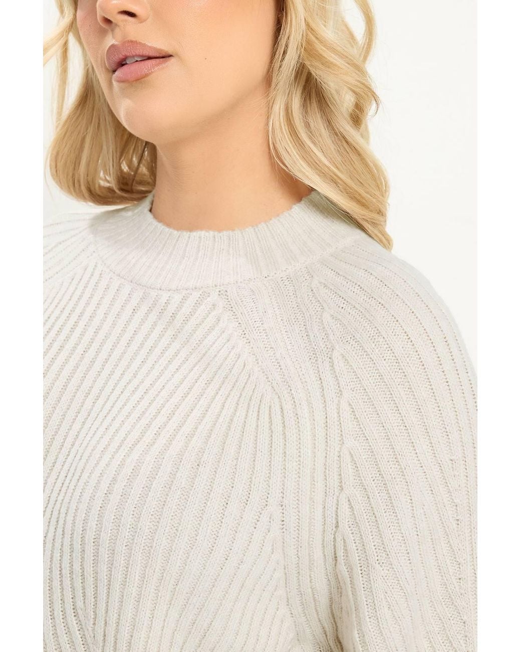Yours White Stitch Detail Jumper