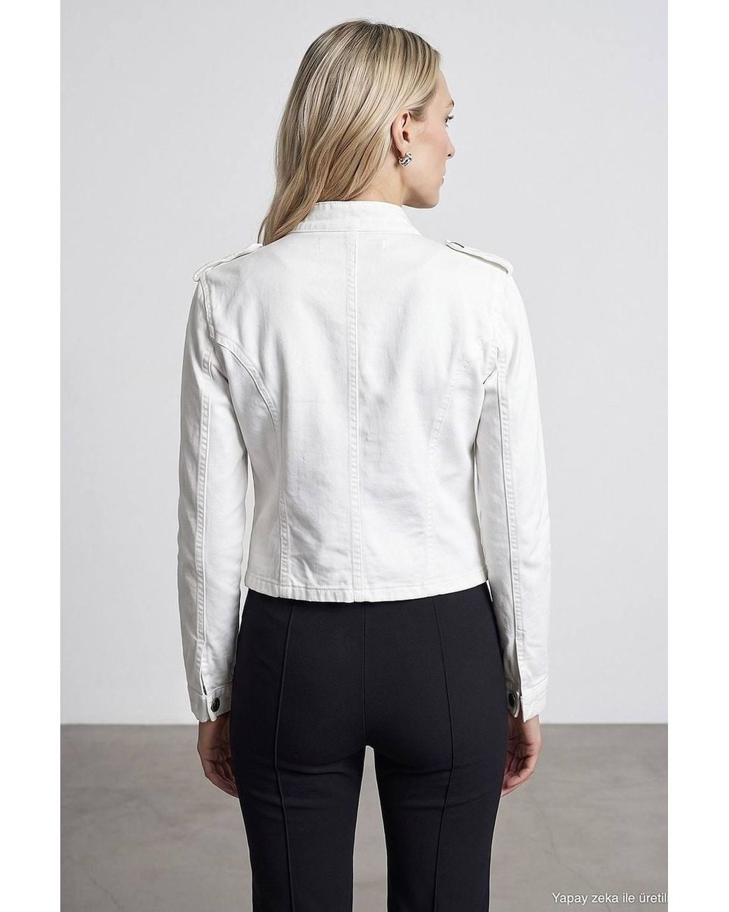 Dilvin White Cotton Jacket
