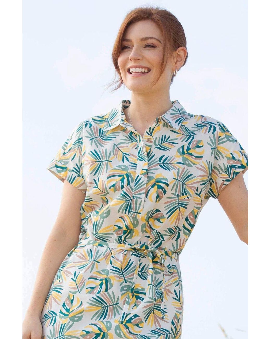 Kite Blue Chettle Slub Weave Dress