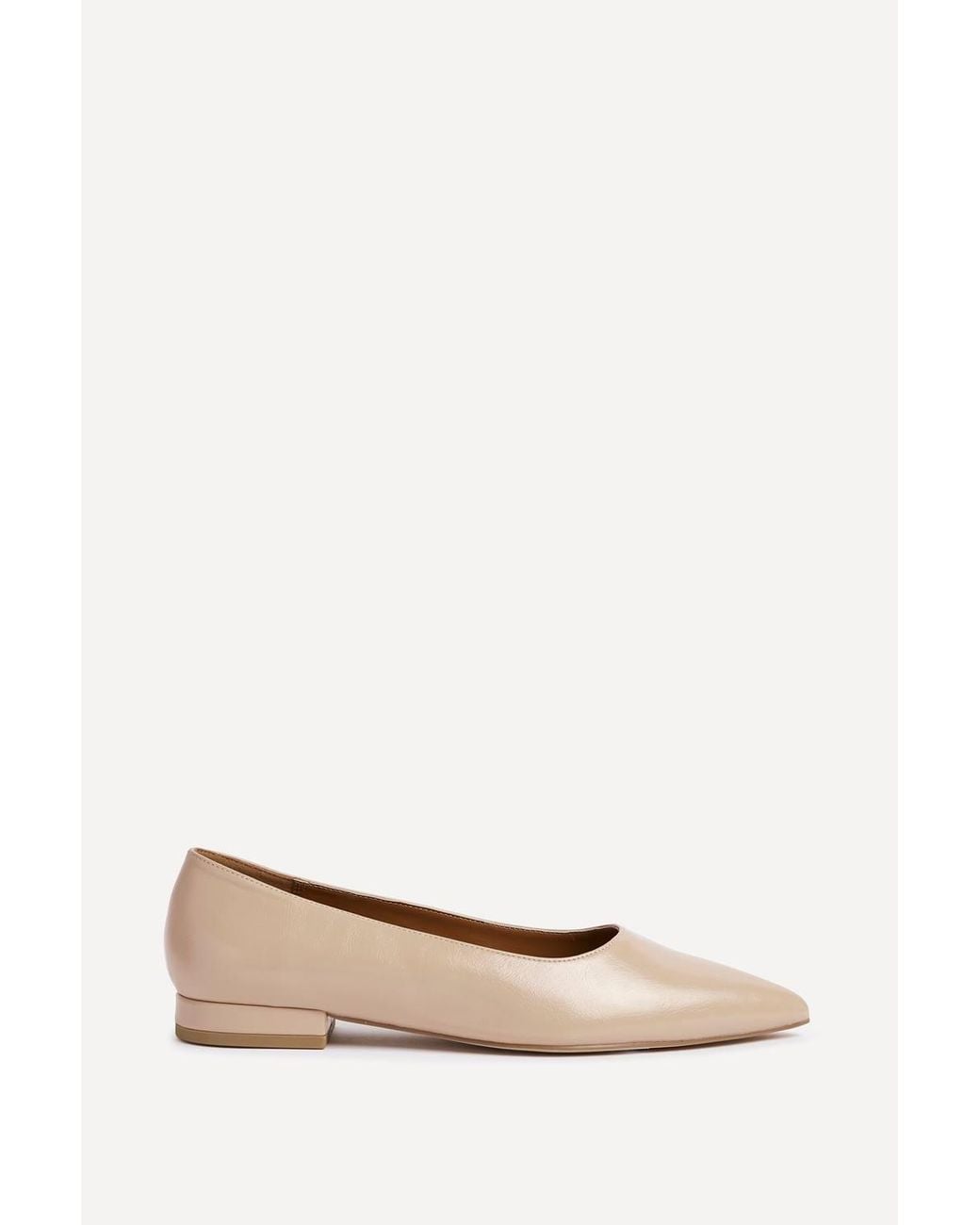 Linzi Natural Compete Wide Fit Nude Faux Leather Pumps