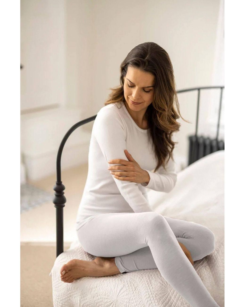 Heat Holders White Cotton Thermal Underwear Leggings Long Johns