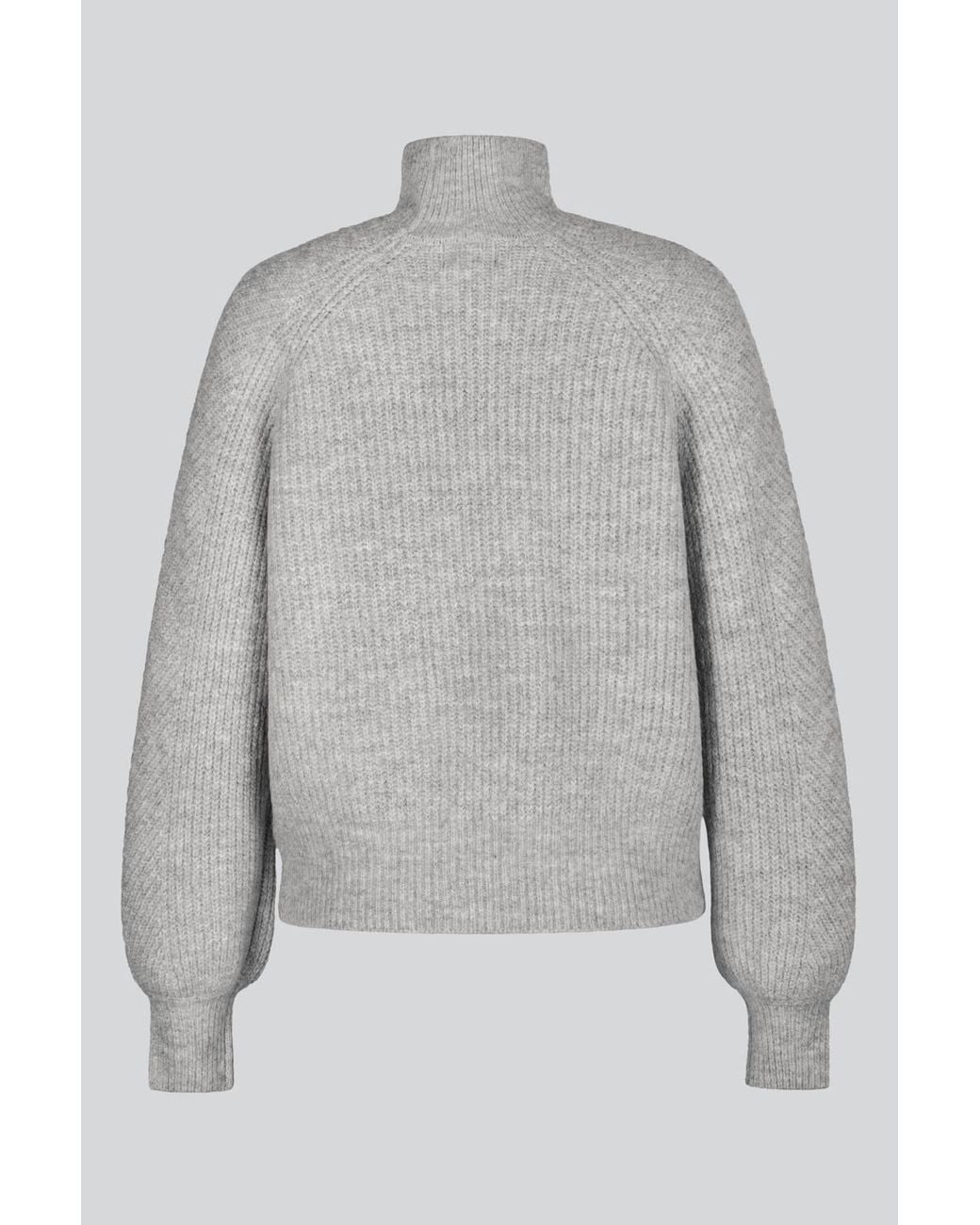 Enorsia Gray Funnel Neck Jumper