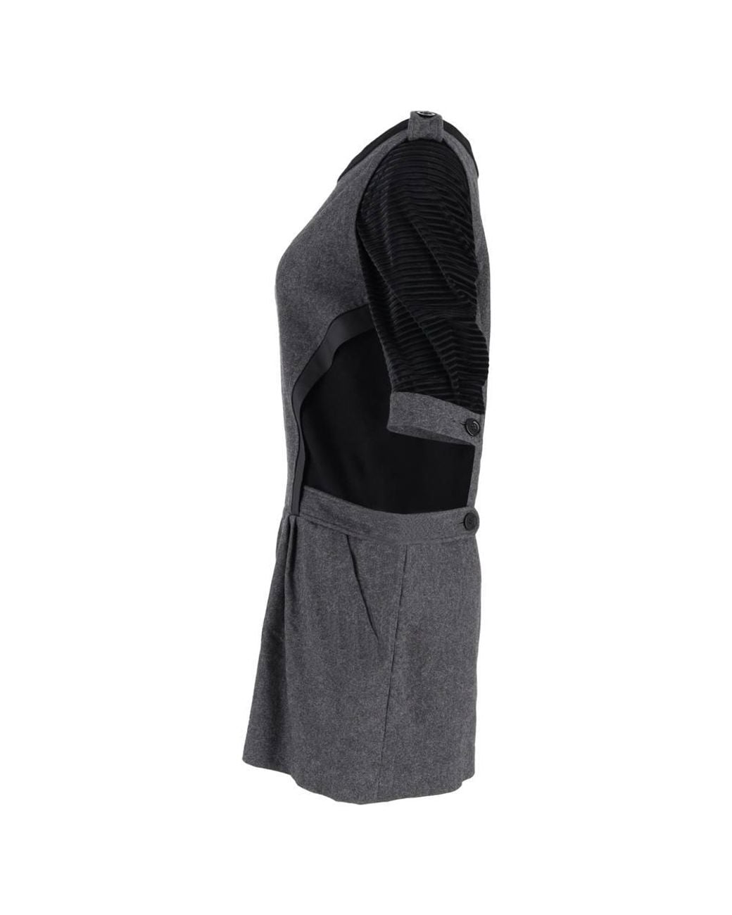 Vanessa Bruno Gray Preloved Layered Mini Dress