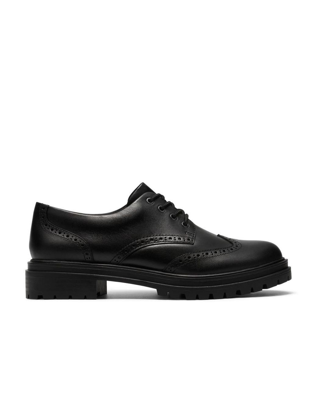 Clarks Black Brena Lace Leather Derby Shoes, Lace Up