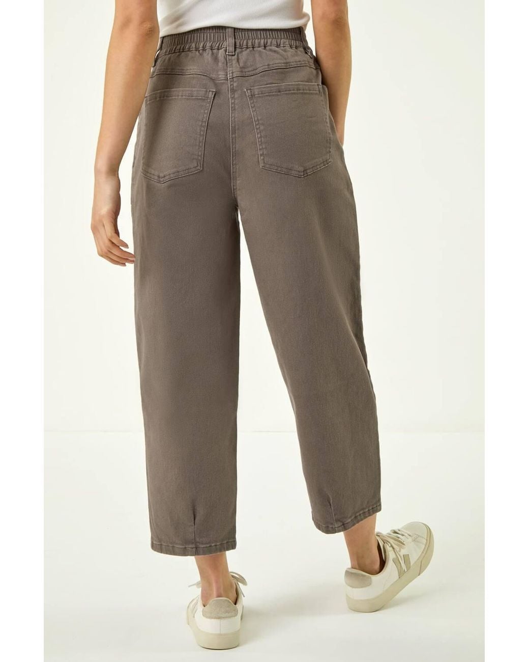 Roman Natural Petite Pocket Front Cropped Jeans